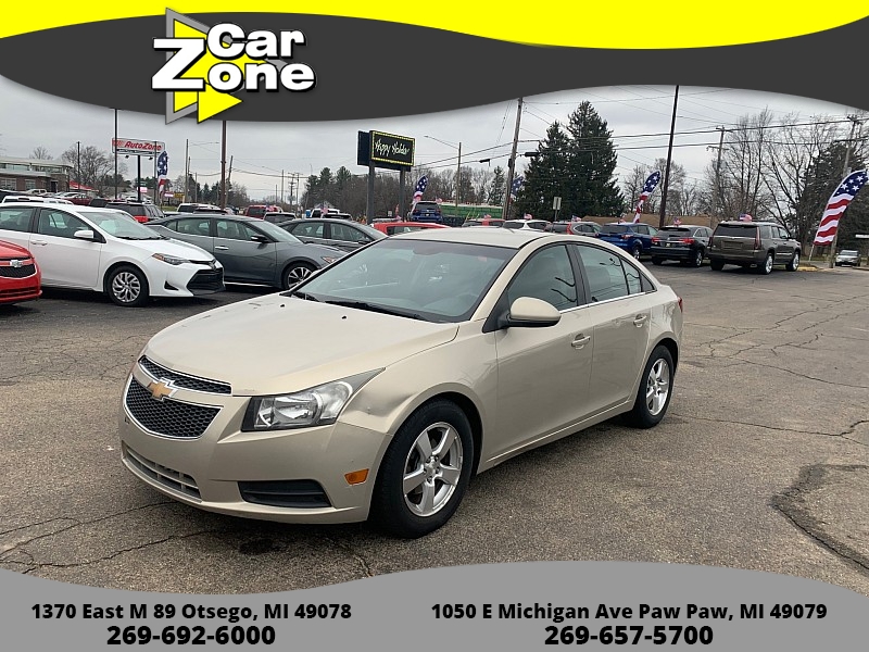 Used 2012  Chevrolet Cruze 4d Sedan LT w/1FL at Car Zone Sales near Otsego, MI