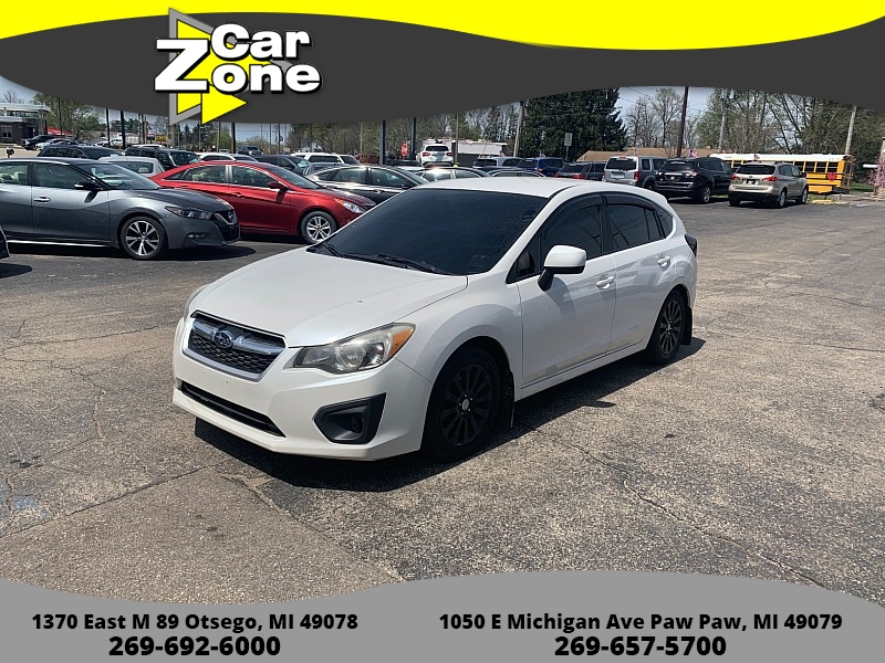 Used 2013 Subaru Impreza 4d Hatchback i Premium CVT All-Weather at Car Zone Sales near Otsego, MI
