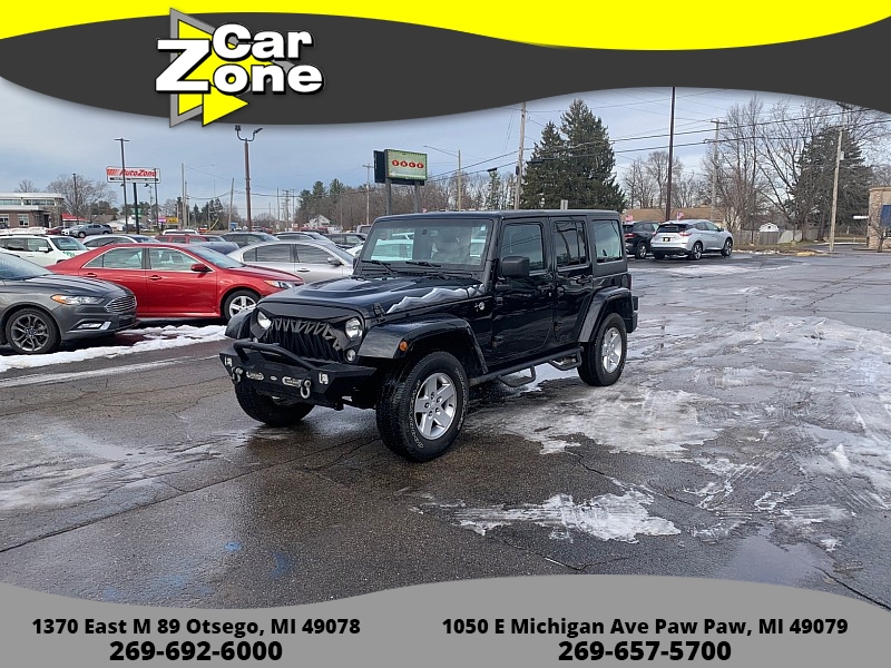 Used 2015  Jeep Wrangler Unlimited 4d Convertible Sahara at Car Zone Sales near Otsego&comma; MI