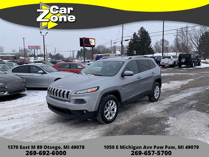 Used 2014  Jeep Cherokee 4d SUV 4WD Latitude V6 at Car Zone Sales near Otsego&comma; MI