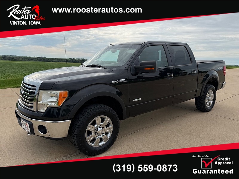 Used 2012  Ford F-150 4WD Supercrew Lariat 5 1&sol;2 at Rooster Auto Sales near Vinton&comma; IA