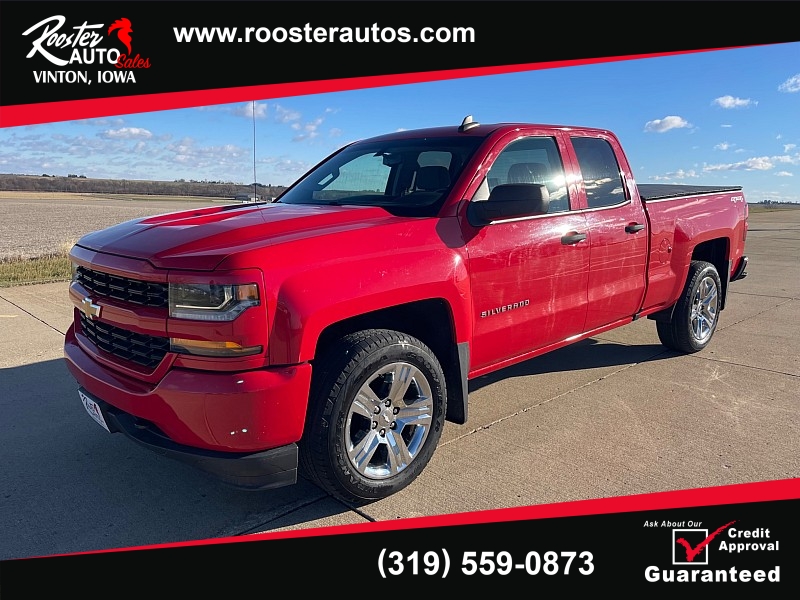 Used 2017  Chevrolet Silverado 1500 4WD Double Cab Custom at Rooster Auto Sales near Vinton, IA