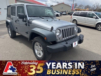 Used 2015 Jeep Wrangler Unlimited 4d Convertible Sport at A+ Autobrokers near Mt. Vernon, OH