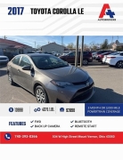  2017 Toyota Corolla 4d Sedan LE at A+ Autobrokers near Mt. Vernon, OH