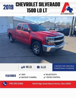 Used 2019 Chevrolet Silverado 1500 Legacy 4WD Double Cab LT at A+ Autobrokers near Mt. Vernon, OH