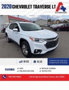  2020 Chevrolet Traverse 4d SUV FWD LT Cloth w/2FL at A+ Autobrokers near Mt. Vernon, OH
