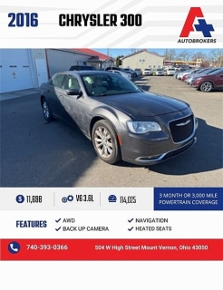 Used 2016 Chrysler 300 4d Sedan Limited AWD at A+ Autobrokers near Mt. Vernon, OH