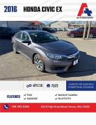  2016 Honda Civic Sedan 4d EX at A+ Autobrokers near Mt. Vernon, OH