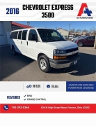 Used 2016  Chevrolet Express Wagon 3500 Ext Wagon LT at A&plus; Autobrokers near Mt&period; Vernon&comma; OH
