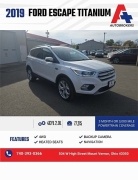 Used 2019  Ford Escape 4d SUV 4WD Titanium at A+ Autobrokers near Mt. Vernon, OH