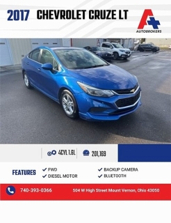 Used 2017 Chevrolet Cruze 4d Sedan LT Diesel 6spd at A+ Autobrokers near Mt. Vernon, OH