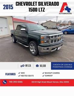Used 2015 Chevrolet Silverado 1500 4WD Crew Cab LTZ Z71 at A+ Autobrokers near Mt. Vernon, OH