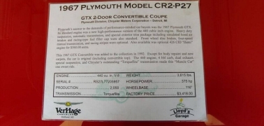 Used 1967 Plymouth GTX CONVERTIBLE 440 FOUR BARREL AUTO at VerHage Auto Sales near Holland, MI