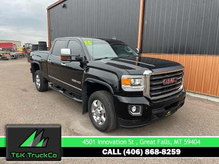 Used 2015 GMC Sierra 3500 4WD Crew Cab SLT Duramax Plus SRW at T&K TruckCo near Great Falls, MT