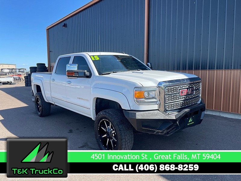 Used 2015  GMC Sierra 2500 4WD Crew Cab Denali Duramax Plus at T&K TruckCo near Great Falls, MT