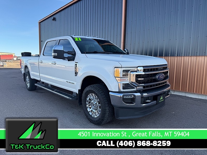 Used 2021  Ford Super Duty F-350 4WD LARIAT Crew Cab SRW 8' Box at T&K TruckCo near Great Falls&comma; MT