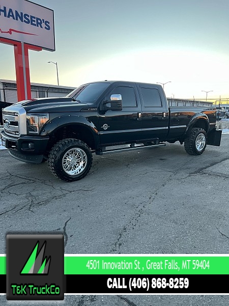 Used 2015  Ford Super Duty F-350 4WD Crew Cab Platinum SRW Longbed at T&K TruckCo near Great Falls&comma; MT