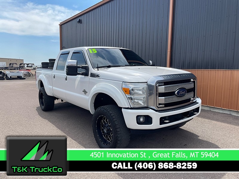 Used 2015 Ford Super Duty F-350 4WD Crew Cab Platinum SRW at T&K TruckCo near Great Falls, MT