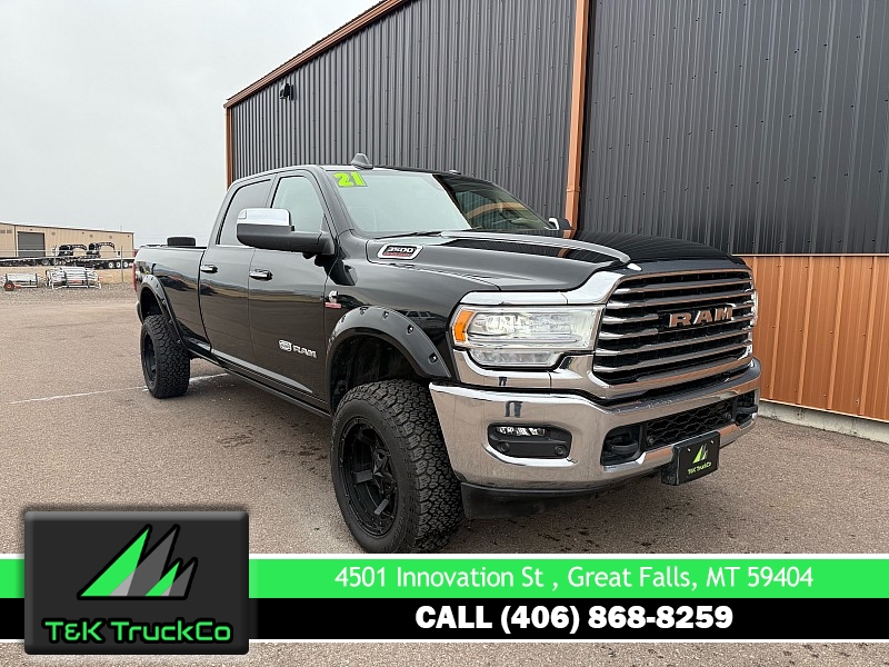 Used 2021  Ram 3500 4WD Longhorn Crew Cab 8' Box at T&K TruckCo near Great Falls, MT