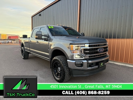 Used 2022 Ford Super Duty F-350 4WD LARIAT Crew Cab SRW 8' Box at T&K TruckCo near Great Falls, MT