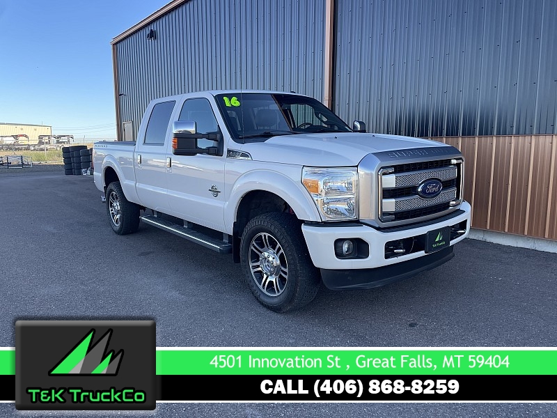 Used 2016  Ford Super Duty F-350 4WD Crew Cab Platinum SRW at T&K TruckCo near Great Falls, MT