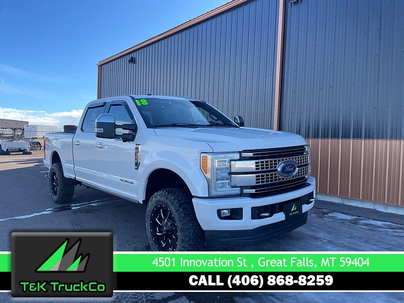 Used 2018  Ford Super Duty F-350 4WD Crew Cab Platinum SRW at T&K TruckCo near Great Falls, MT