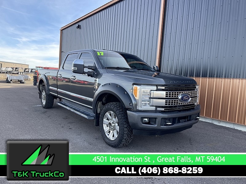 Used 2017  Ford Super Duty F-350 4WD Crew Cab Platinum SRW Longbed at T&K TruckCo near Great Falls, MT