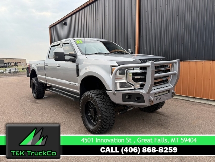 Used 2021 Ford Super Duty F-350 4WD LARIAT Crew Cab SRW 8' Box at T&K TruckCo near Great Falls, MT