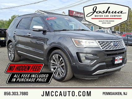 Used 2016 Ford Explorer 4d SUV 4WD Platinum at Joshua Motor Company near Pennsauken, NJ