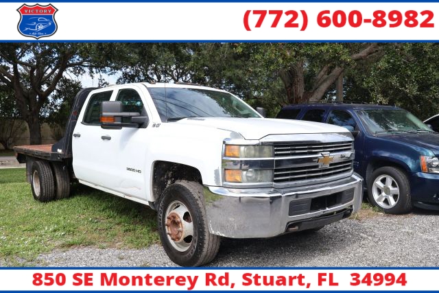 Used 2015  Chevrolet Silverado 3500 Cab-Chassis 2WD Crew Cab 171" DRW Work Truck at Victory Auto Store near Stuart, FL