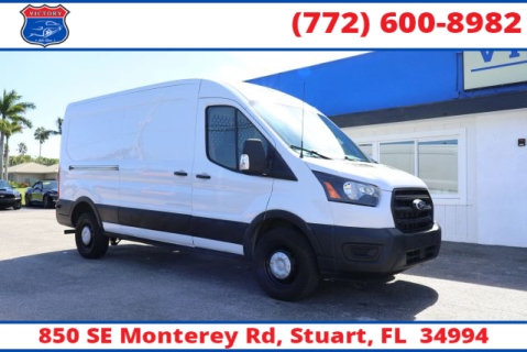 Used 2020 Ford Transit Cargo Van T-150 Med Rf 8670 GVWR RWD at Victory Auto Store near Stuart, FL