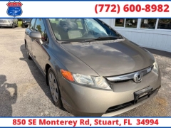 Used 2007  Honda Civic Sedan 4d LX Auto at Victory Auto Store near Stuart&comma; FL