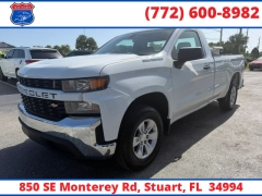 Used 2021  Chevrolet Silverado 1500 2WD Reg Cab 140" Work Truck at Victory Auto Store near Stuart&comma; FL