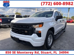 Used 2023  Chevrolet Silverado 1500 4WD Double Cab 147" Custom at Victory Auto Store near Stuart, FL