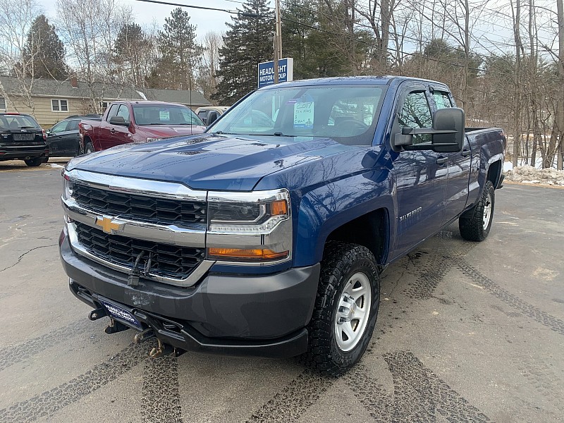 Used 2017  Chevrolet Silverado 1500 4WD Double Cab Work Truck at Headlight Motor Group near Lewiston, ME