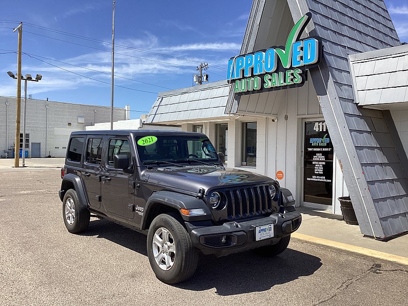 Used 2021  Jeep Wrangler Unlimited Sport S 4x4 at Approved Auto Sales near Garden City, KS