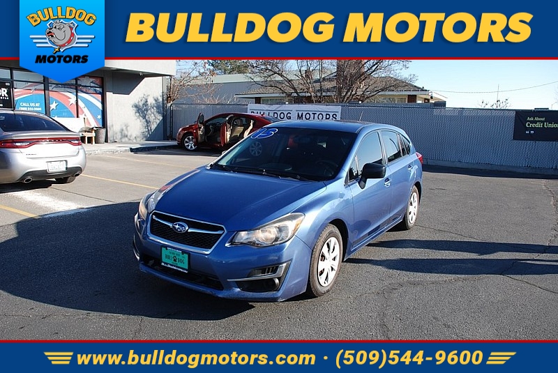 Used 2015  Subaru Impreza 4d Hatchback i CVT at Bulldog Motors near Pasco, WA