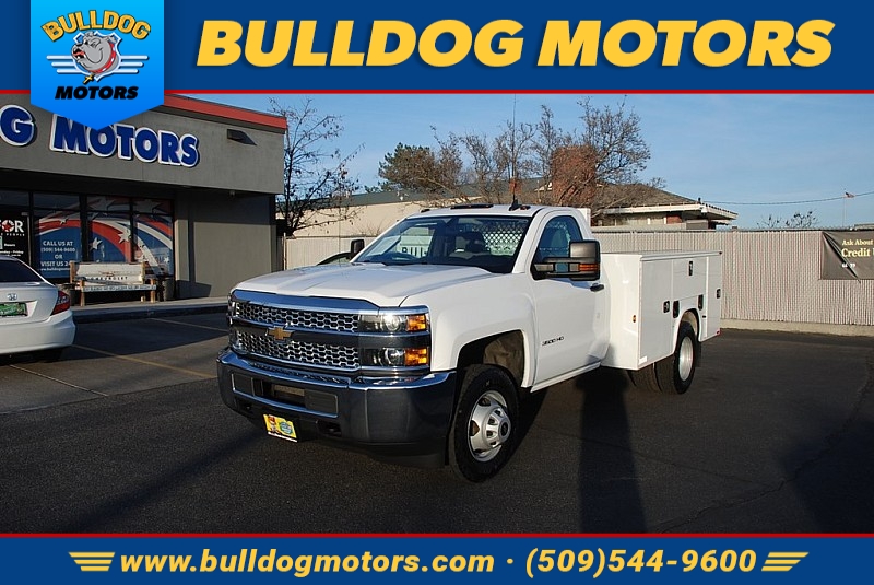 Used 2019  Chevrolet Silverado 3500 Cab-Chassis 2WD Reg Cab 137" DRW WT at Bulldog Motors near Pasco, WA