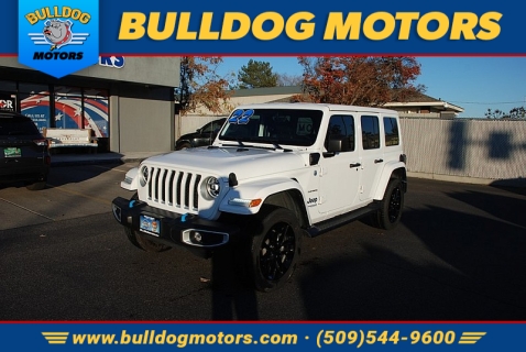 Used 2022 Jeep Wrangler Unlimited 4xe Sahara 4x4 at Bulldog Motors near Pasco, WA