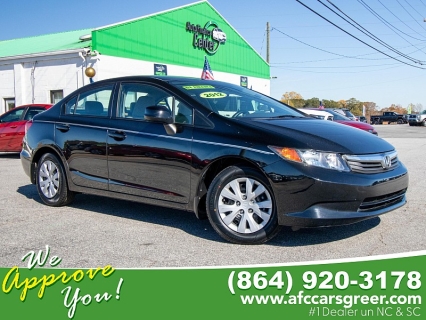 Used 2012 Honda Civic Sedan 4d LX Auto at Auto Finance Center of Greer near Greer, SC