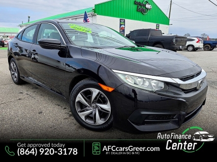 Used 2018 Honda Civic Sedan 4d LX CVT at Auto Finance Center of Greer near Greer, SC