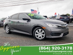 Used 2016 Honda Civic Sedan 4d LX CVT at Auto Finance Center of Greer near Greer, SC