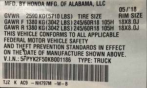 Used 2019  Honda Ridgeline Crew Cab FWD RTL at Ideal Cars Llc near Mesa, AZ