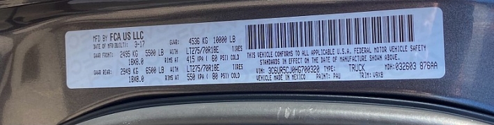 Used 2017  Ram 2500 4WD Crew Cab Tradesman at Ideal Cars Llc near Mesa&comma; AZ