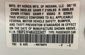 Used 2016  Honda Civic Sedan 4d EX-T w/Honda Sensing at Ideal Cars Llc near Mesa, AZ