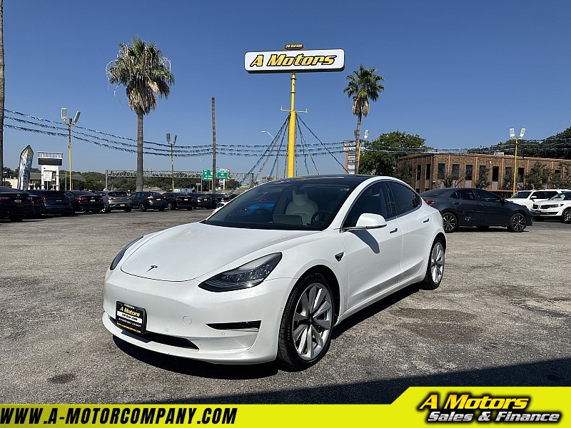 Used 2018  Tesla Model 3 4d Sedan AWD Long Range at A Motors Sales & Finance near San Antonio, TX