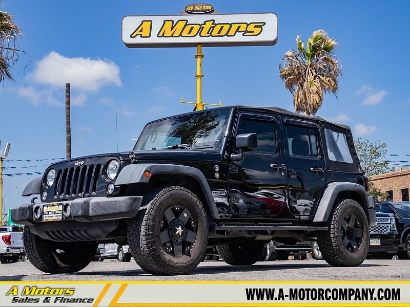 Used 2017  Jeep Wrangler Unlimited 4d Convertible Sport at A Motors Sales & Finance near San Antonio&comma; TX