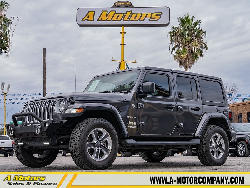 Used 2020  Jeep Wrangler Unlimited 4d SUV 4WD Sahara at A Motors Sales & Finance near San Antonio&comma; TX