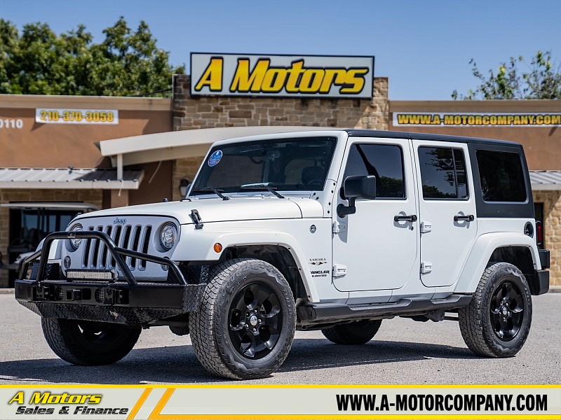 Used 2017  Jeep Wrangler Unlimited 4d Convertible Sahara at A Motors Sales & Finance near San Antonio&comma; TX