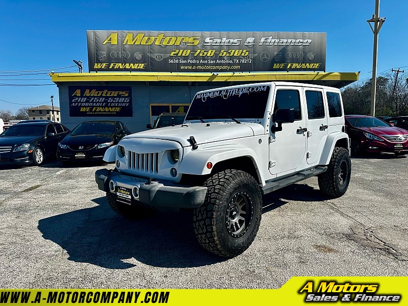 Used 2017  Jeep Wrangler Unlimited 4d Convertible Sahara at A Motors Sales & Finance near San Antonio, TX